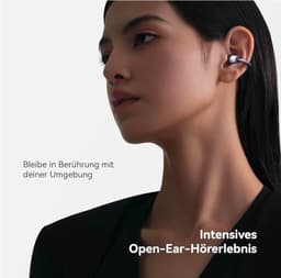 Product image for HUAWEI FreeClip - Wireless Earbuds with Innovative Clip Design, Intense Hearing Experience, AI Background Noise Cancellation in Calls, Super Long Battery Life, Android™&iOS