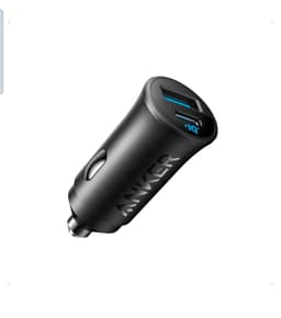 Product image for Anker USB-C Car Charger, 30W 2-Port Type-C Car Adapter
