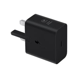 Product image for Samsung 45W Super Fast Charging 2.0 Travel Adapter, Black, With 1 8 m cable 
