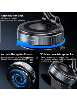 Product image for Magsafe Vacuum Suction mobile Stand For car and Table Wireless Charging K007S