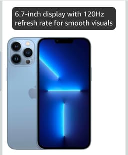 Product image for Apple iPhone 13 Pro Max, 256GB, Sierra Blue -