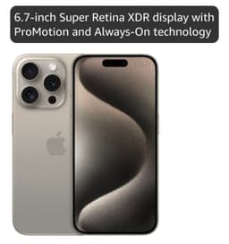 Product image for Apple iPhone 15 Pro Max, 256GB, Natural Titanium 