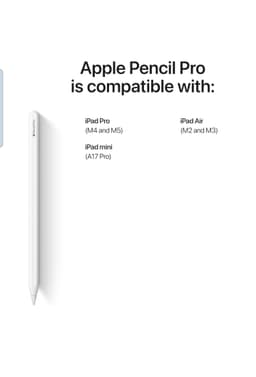 Product image for Apple Pencil Pro: Latest Model - Device Compatibility Check Required - Pixel-Perfect Precision, Tilt and Pressure Sensitivity, Perfect for Note-Taking, Drawing, and Art. Charges and Pairs Magnetically